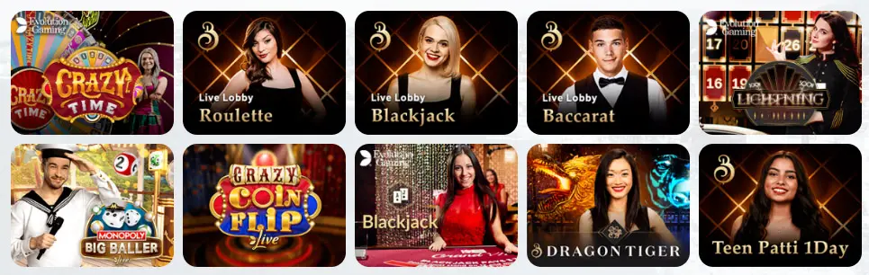 Jeux de casino en direct LUCKY31 CASINO